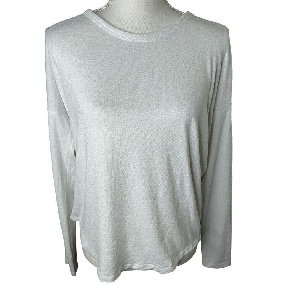RAG & BONE White Long Sleeve Oversized Long sleeve Distressed Shirt Size S